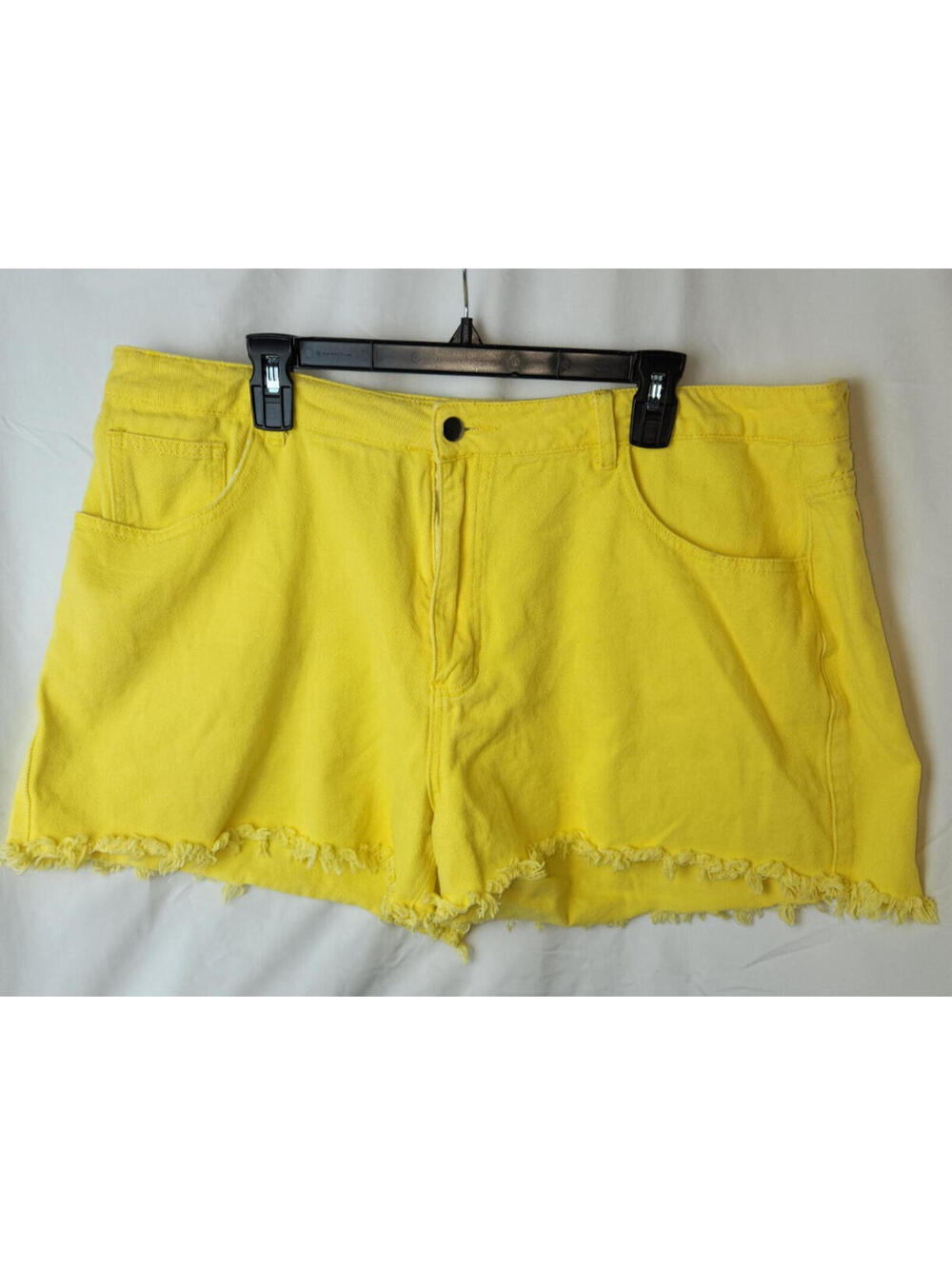 Shein, jean, shorts, size 4XL, yellow, rough hem